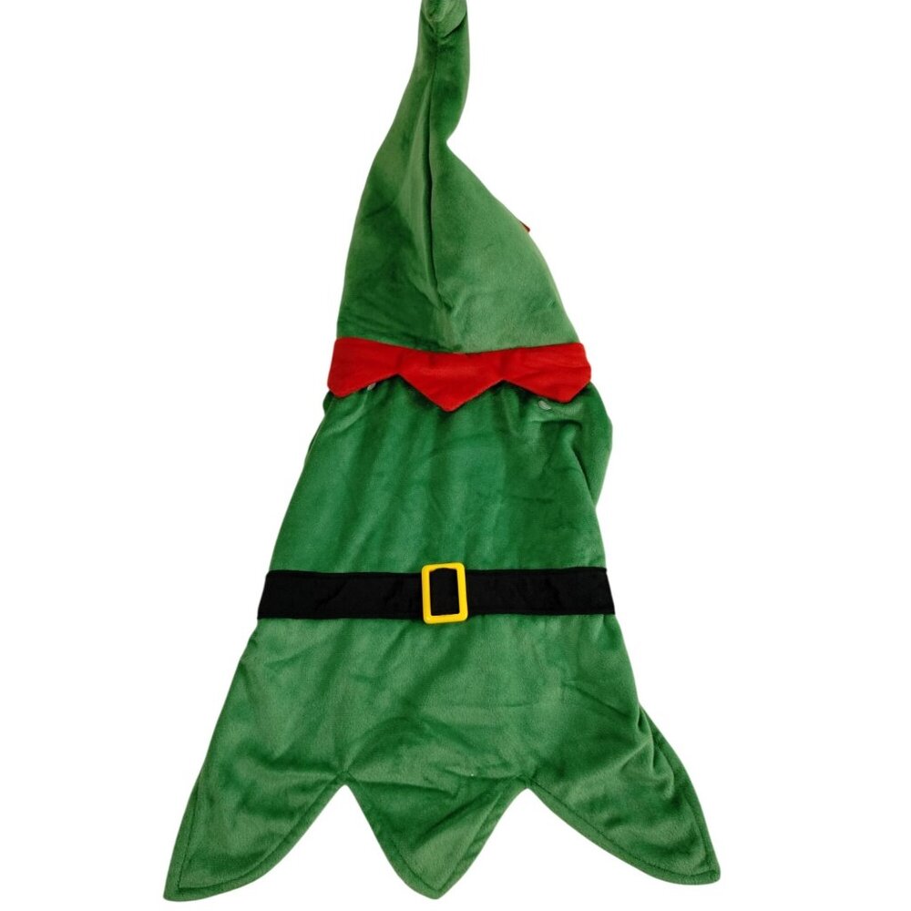 Pet Central Holiday Elf Dog Size L Green Red Costume